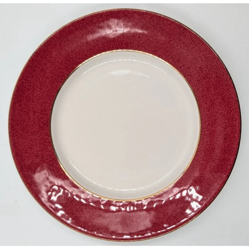 Nikko Riviera Red Bread Plates 6 3/8